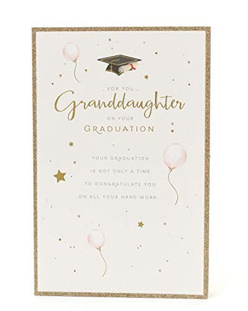 Graduation Card for Granddaughter, Granddaughter Graduation Card - Ideal to Send with Graduation Gift, Graduation Gift Card for Granddaughter - Congratulations Granddaughter Card