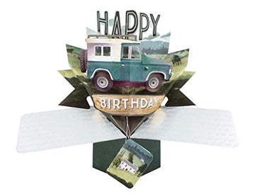 Happy Birthday Jeep Pop-Up Greeting Card Original Second Nature 3D Pop Up Cards