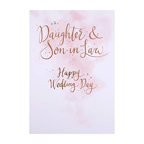 Hallmark Large Wedding Congratulations Card for Daughter and Son In Law - Contemporary Text Design
