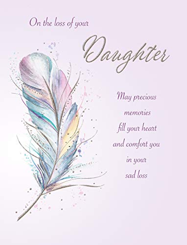 Classic Symapthy Card Sad Loss of Your Daughter - 8 x 6 inches - Regal Publishing