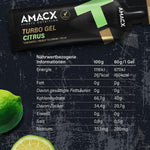 Amacx Turbo Energy Running Gels - 3 x 60ml