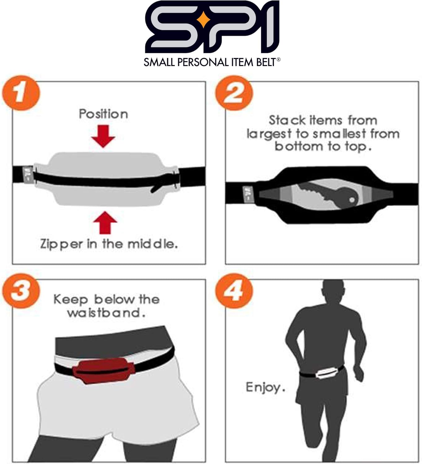 SPIbelt Running Belt Large Pocket