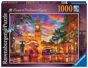 Ravensburger London Sunset at Parliament Square 1000 Piece Jigsaw Puzzle for Adults & Kids Age 12 Years Up - England, UK