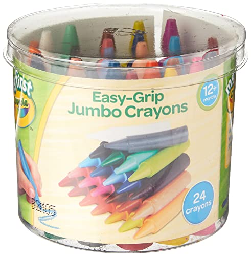 CRAYOLA My First Easy Grip Jumbo Crayons Designed for Toddlers, Pack of 24, 81-8104