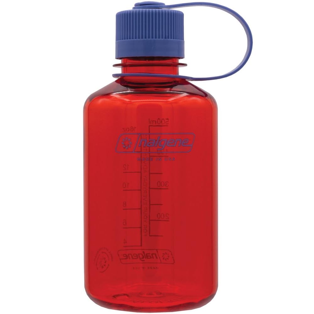 Nalgene Water Bottle - Lightweight Sustain Tritan BPA-Free Shatterproof Bottle for Backpacking, Hiking, Gym, 16 OZ, Narrow Mouth, Marmalade Orange-1