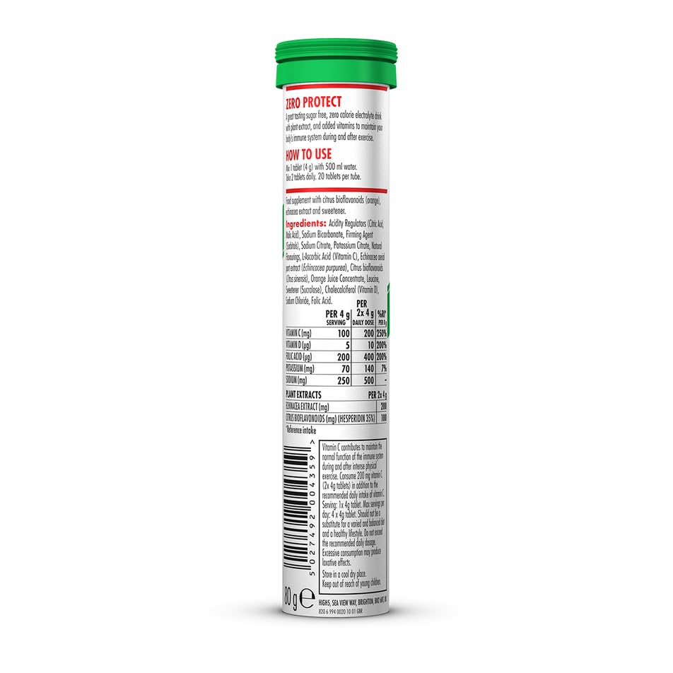 HIGH5 Zero Protect Electrolyte Tablets - 20 Tablets - Orange & Echinacea
