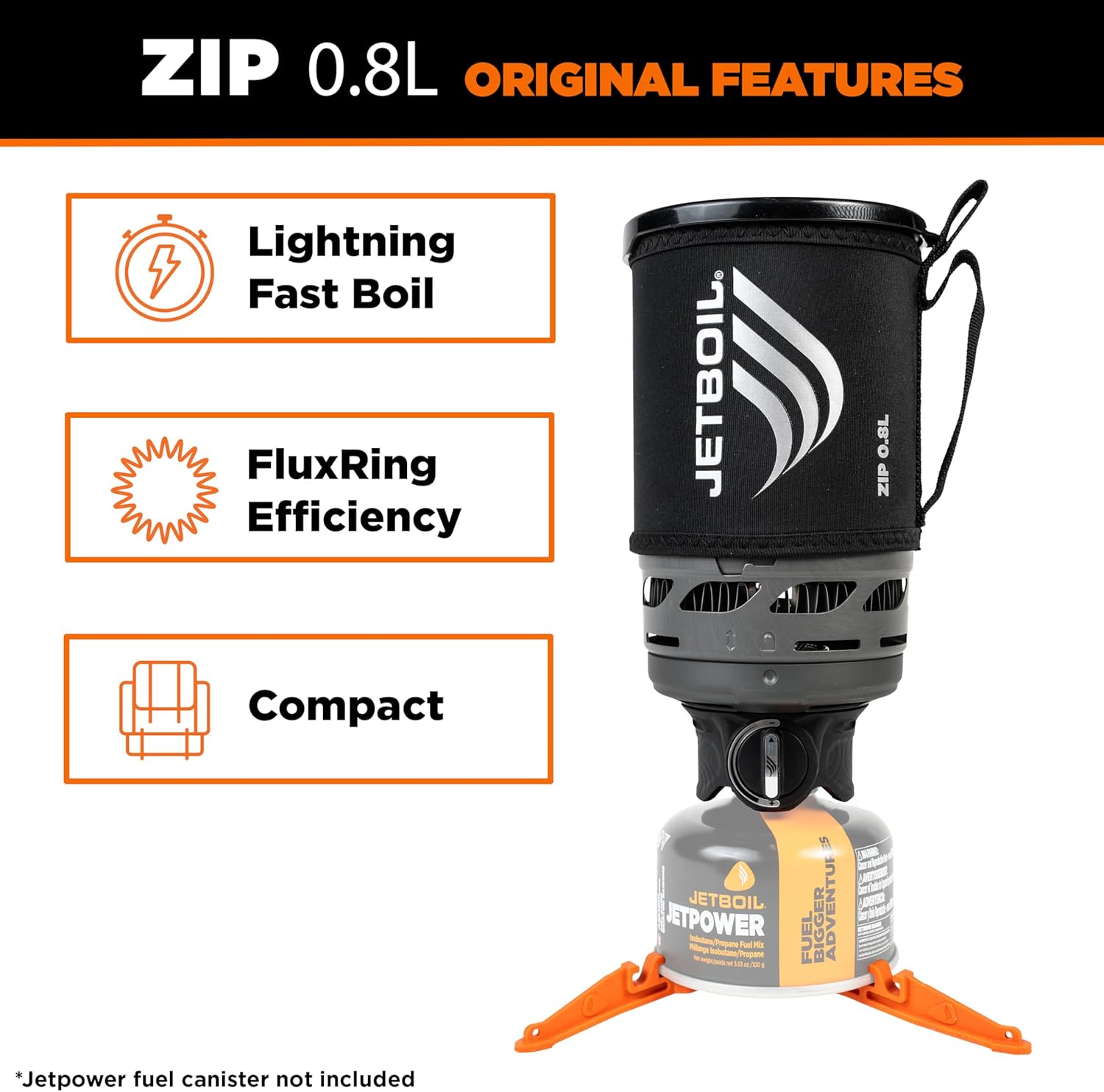 Jetboil Zip 0.8L Portable Fast Boil Stove