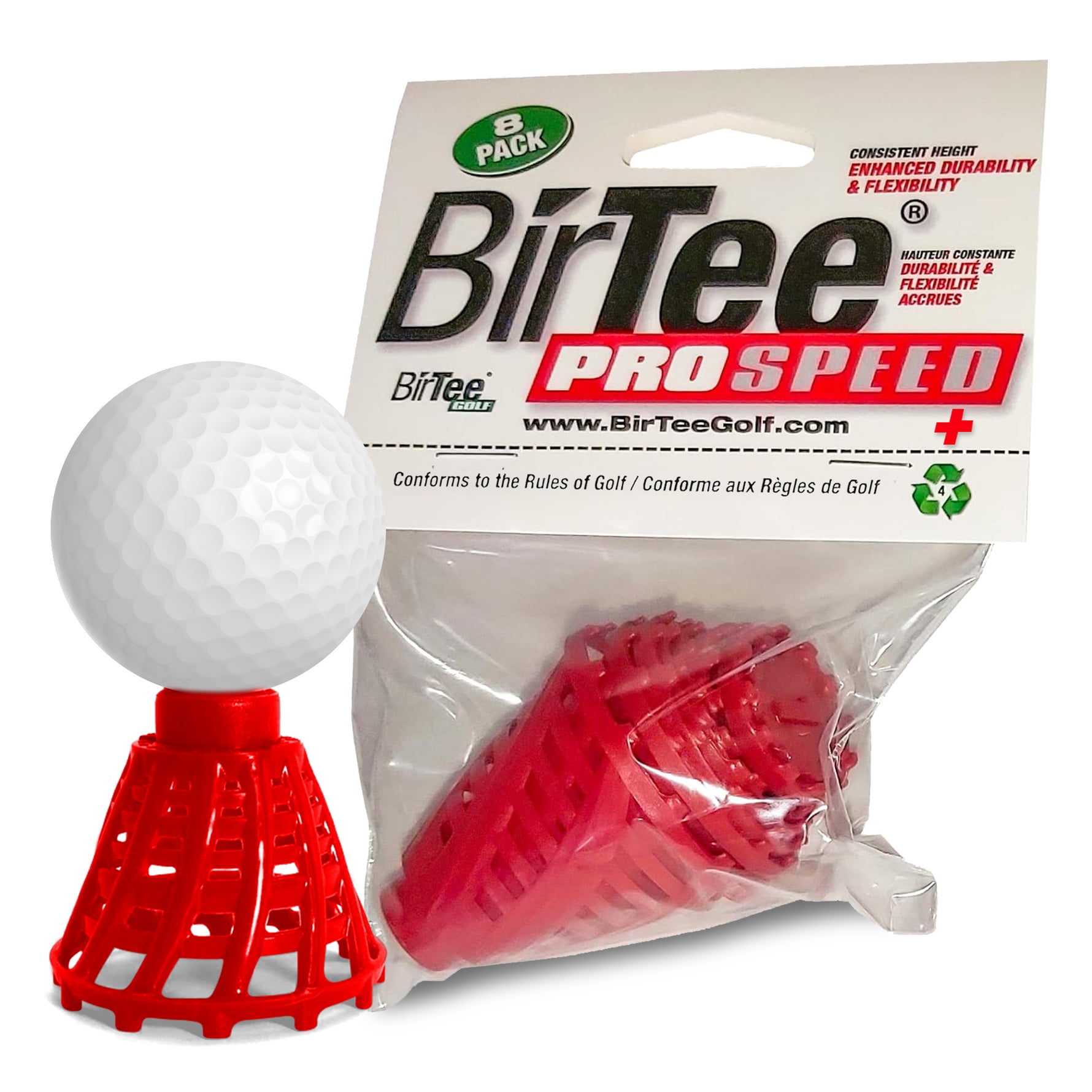 BirTee PRO Speed PLUS Golf Simulator / Winter Tees - 8 Pack