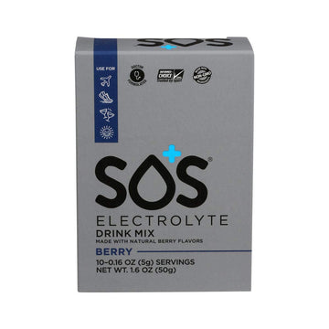 SOS Hydration Doctor Formulated Drink Mix Electrolyte Powder, Berry, 10 Count-1