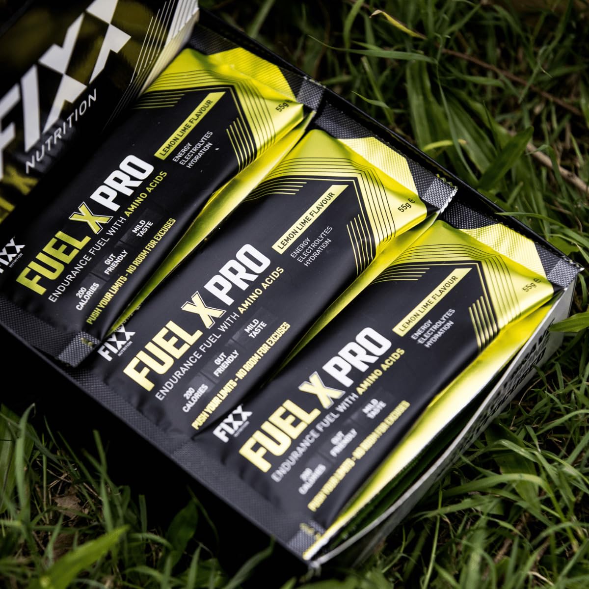 Fixx Nutrition Fuel X Pro Endurance Fuel With Amino Acids - Energy, Electrolytes, Hydration - Box of 12 x 55g Sachets (Wild Berry (Caffeinated))-4