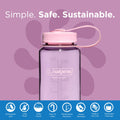 Nalgene Sustain Tritan BPA-Free Water Bottle Made with Material Derived from 50% Plastic Waste, 16 OZ, Wide Mouth, Cherry Blossom-2