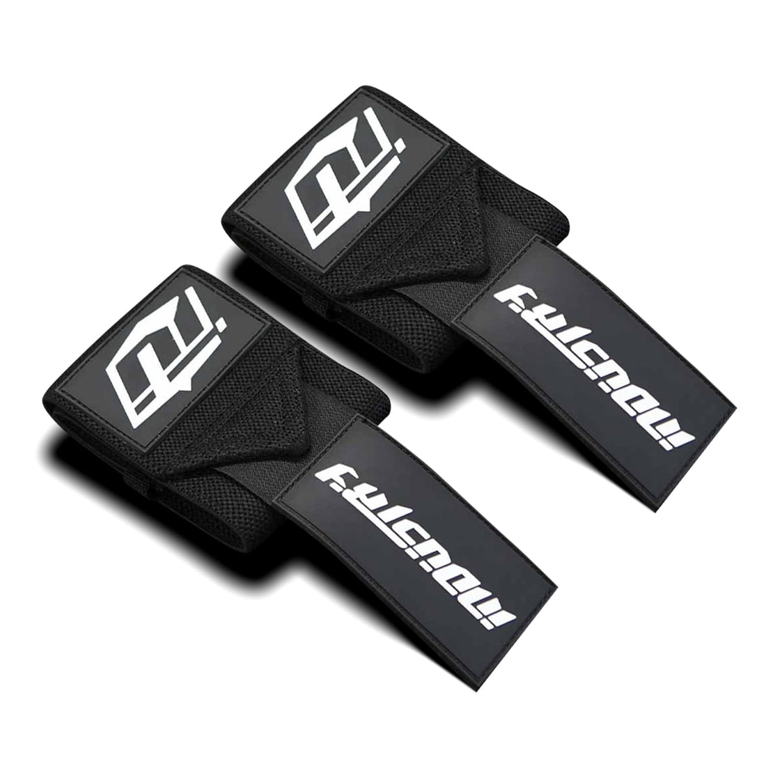 Industry Wrist Wraps - No Thumb Loop Lifting Straps - Wrist Straps For Men & Women. Gym, Crossfit, Power Lifting, Body Building, Weightlifting, Deadlift (Black/White, 30")-1