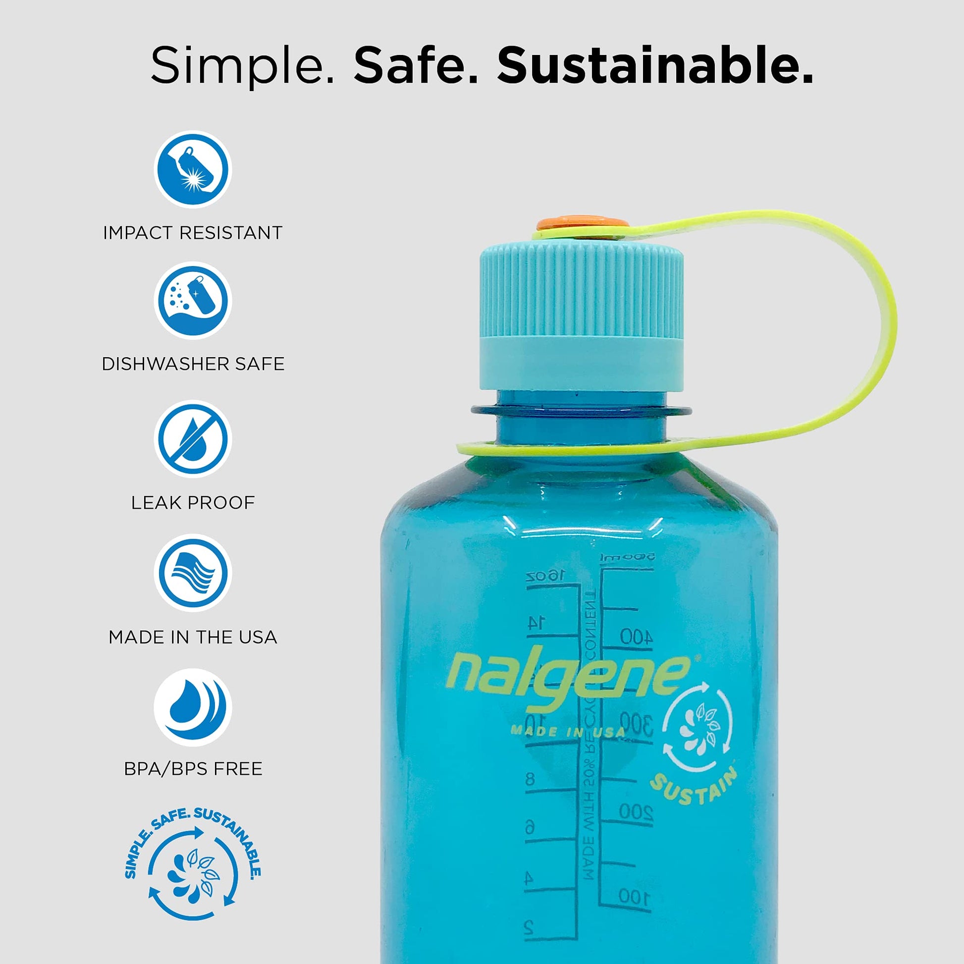 Nalgene EH Sustain Bottle clementine 0,5 L-3