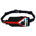 SPIbelt Running Belt Large Pocket, No-Bounce Bum Bag for Runners, iPhone 6 7 8-Plus X Athletes and Adventurers (Black with Red Zipper, 25