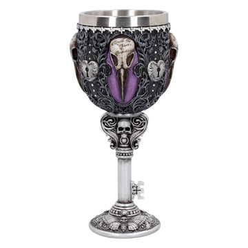 Nemesis Now B4725P9 Edgar's Raven Goblet 18cm, Resin w. Stainless Steel