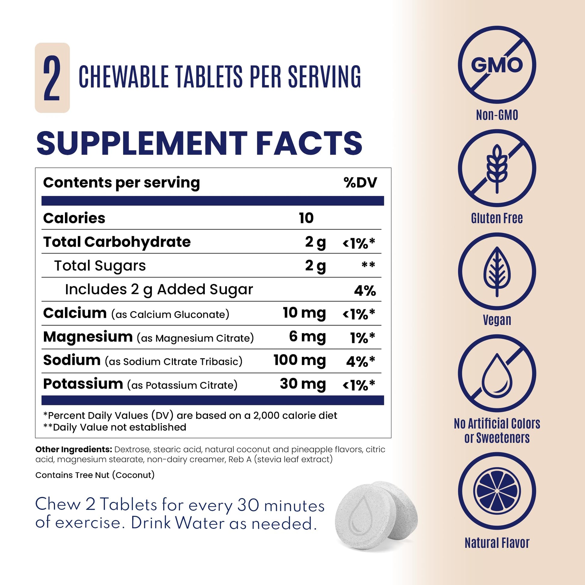 SaltStick FastChews Electrolytes - 60 Chewable Electrolyte Tablets - Salt Tablets for Running, Fast Hydration, Leg Cramps Relief, Sports Recovery - Non-GMO, Vegan, Gluten Free (Coconut Pineapple)-5