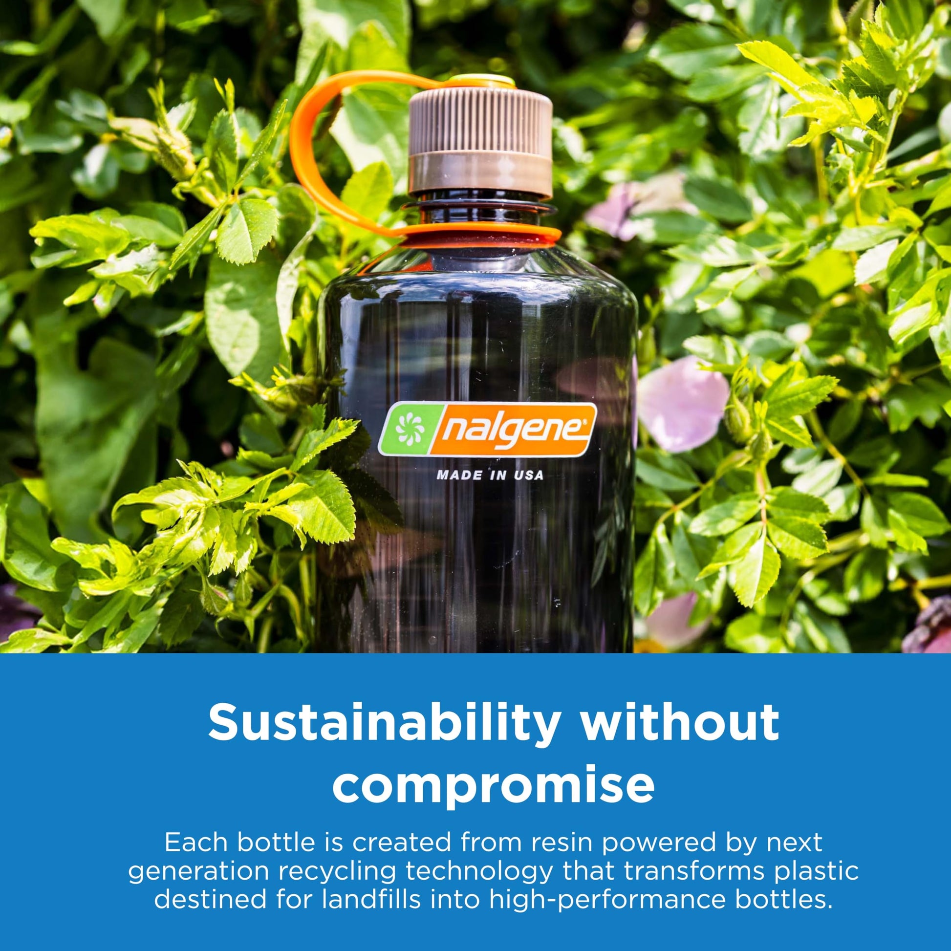 Nalgene Sustain Tritan BPA-Free Water Bottle Made with Material Derived from 50% Plastic Waste, 16 OZ, Narrow Mouth, Purple-4