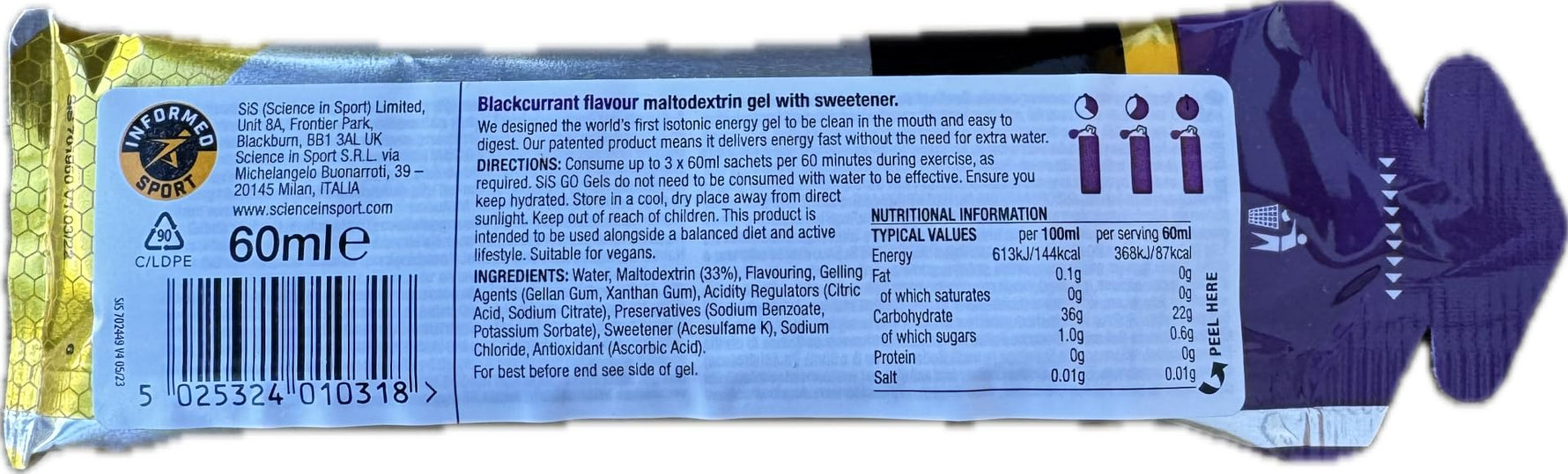 SIS GO Isotonic Energy Gels 60ml Sachets