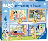 Ravensburger Bluey - 4 in Box (12, 16, 20, 24 Pieces) Kids Jigsaw Puzzles Age 3 Up