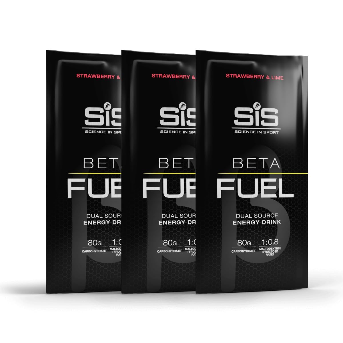 SIS Beta Fuel 80 Dual Source Energy Drink Powder - 80g Carbs Per Serving - Pack of 3 Sachets
