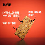 Getbuzzing Nut Free Oat Flapjacks - Gluten Free Healthy Snacks - Energy Bars For Running, Cycling, Gym - Pack of 4 x 62g
