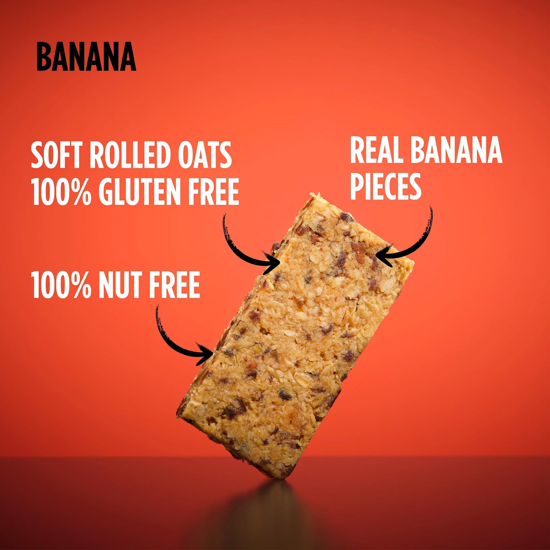 Getbuzzing Nut Free Oat Flapjacks - Gluten Free Healthy Snacks - Energy Bars For Running, Cycling, Gym - Pack of 4 x 62g
