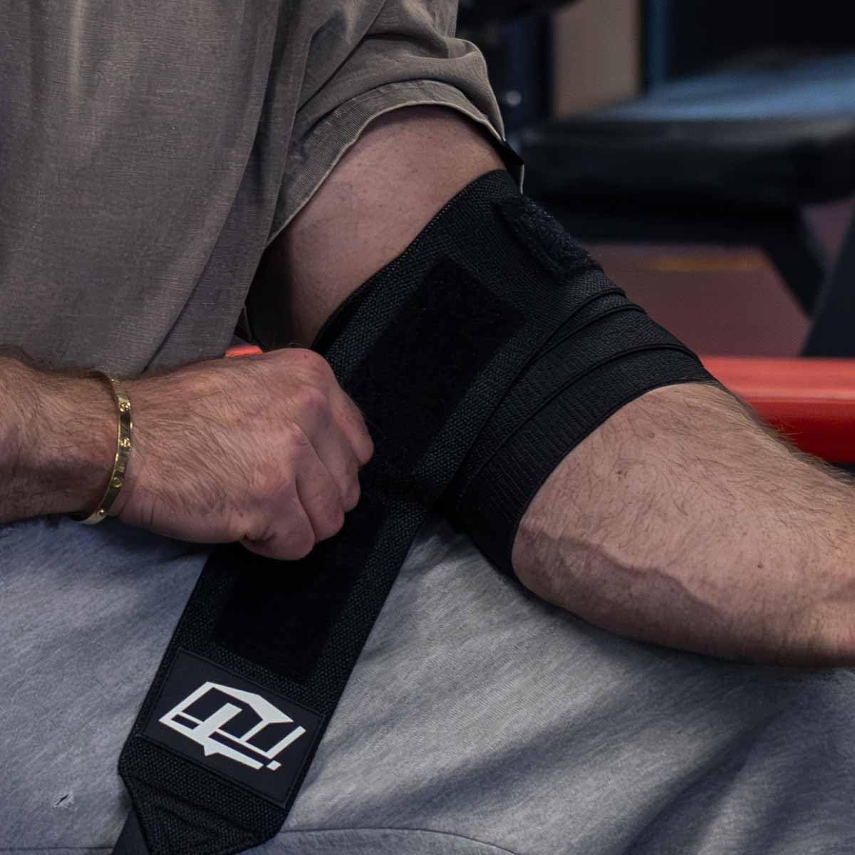 Team Industry Black Elbow Wraps