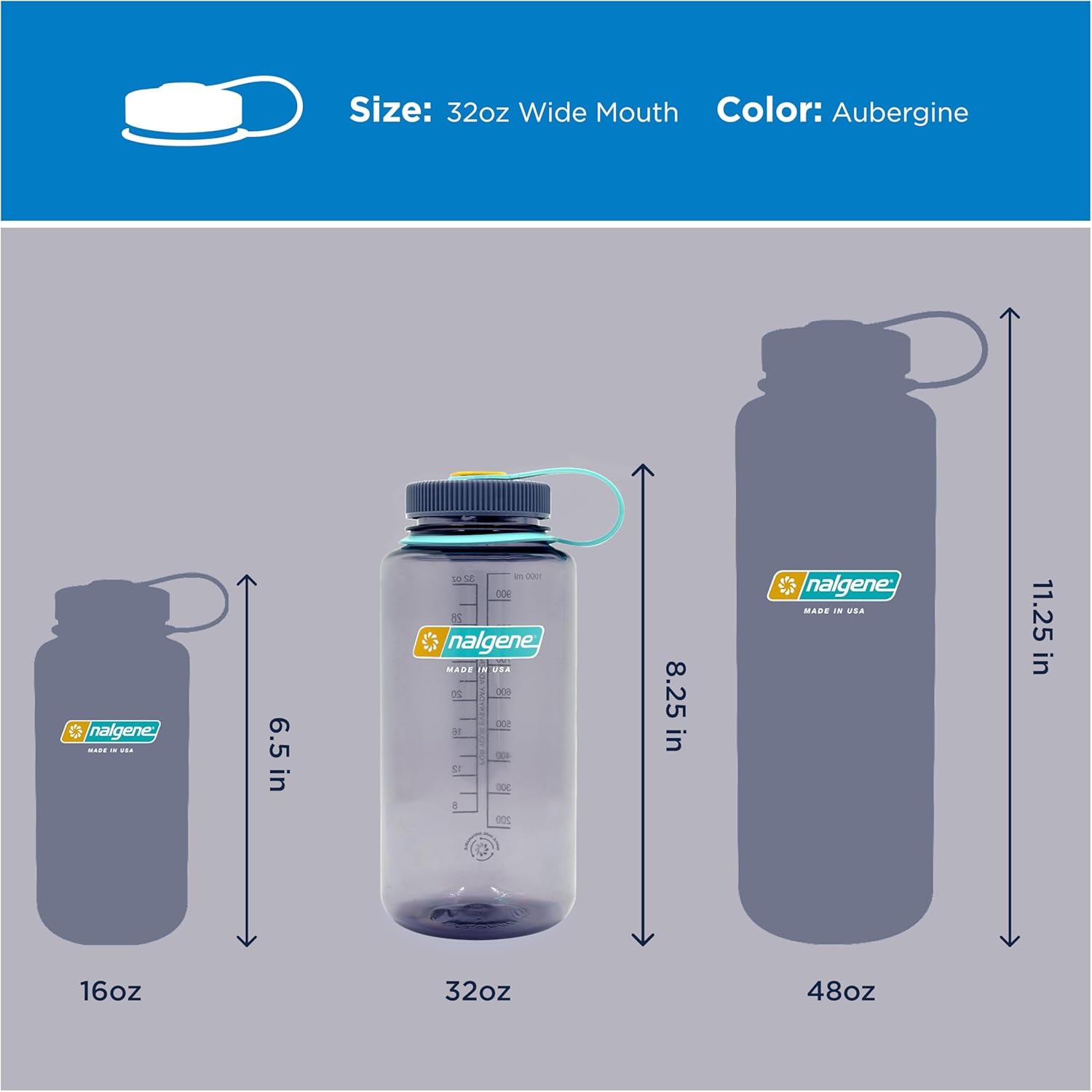 Nalgene WIDE Mouth Water Bottle - 1L / 32oz