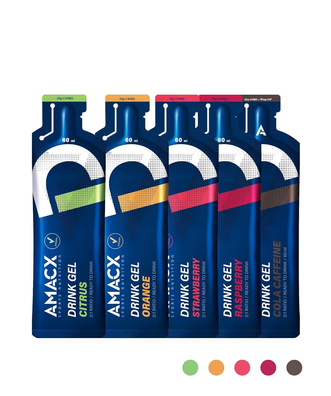 Amacx Energy Running Gels - 4 x 60ml