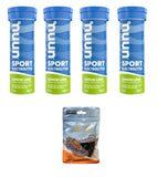 NUUN Sport Electrolytes Hydration Tablets - 4 Tubes of Electrolyte Tabs (40 Total Tablets) Bundled with A Pack of Elastic No-tie Reflective Shoe Laces
