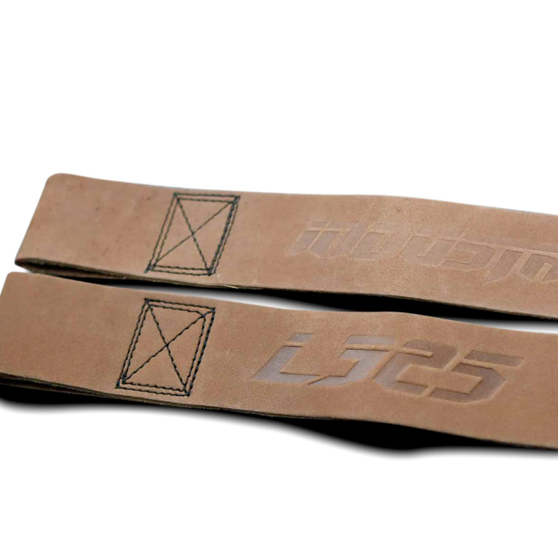 Team Industry x Underdown L325 Signature Edition Tan Leather Deadlift Wrist Wraps - Lat Pulls, Rows Training Accessory