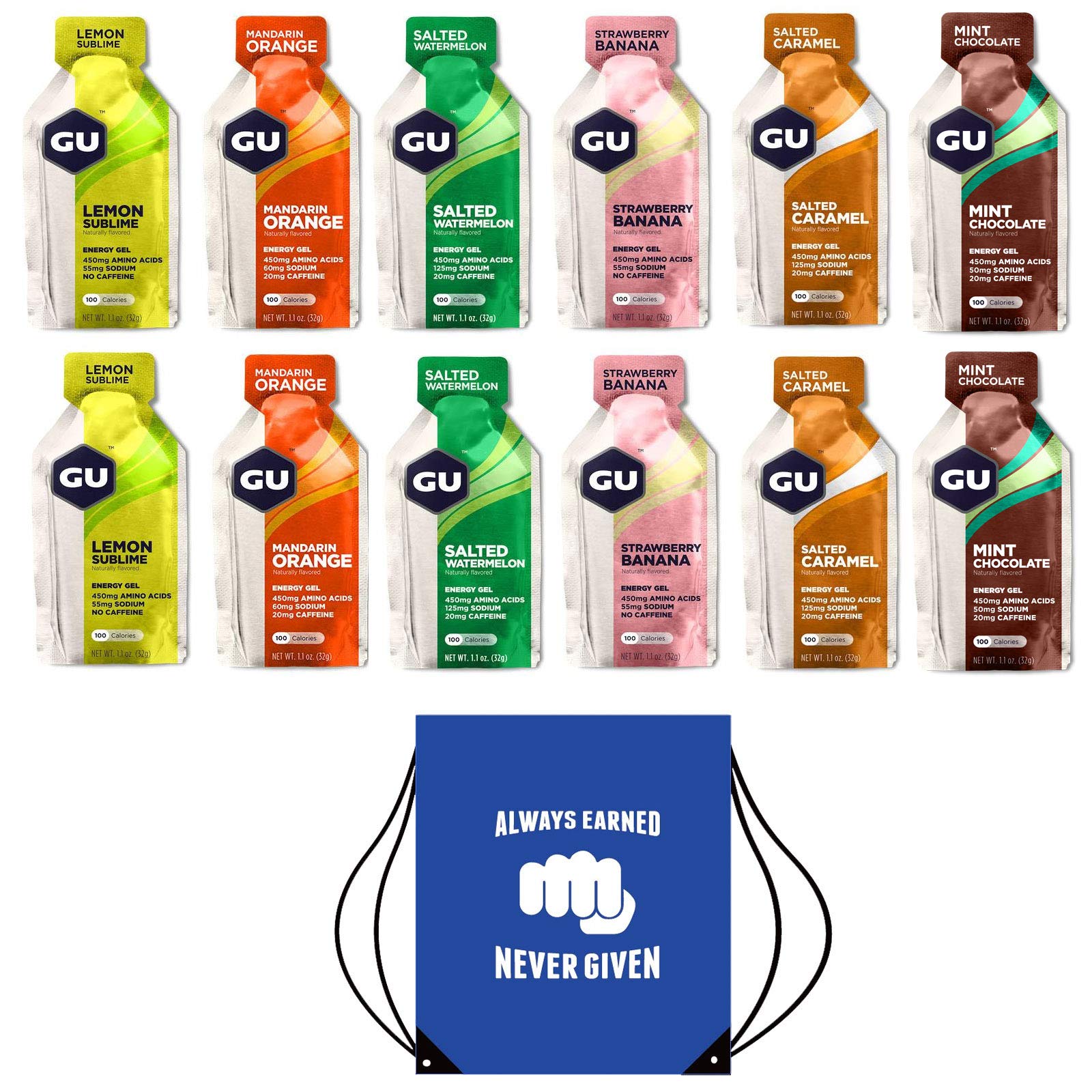 GU Energy Gels - Pack of 12 Mixed Gels