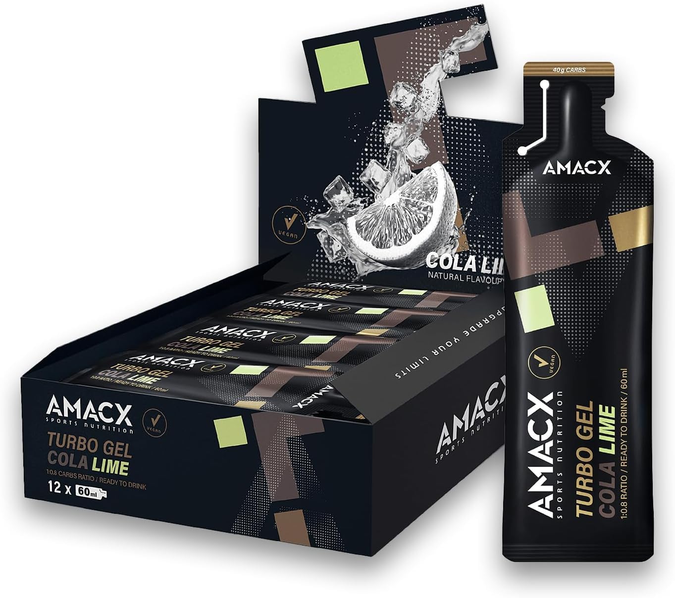 AMACX Turbo Energy Gels - 12 x 60ml