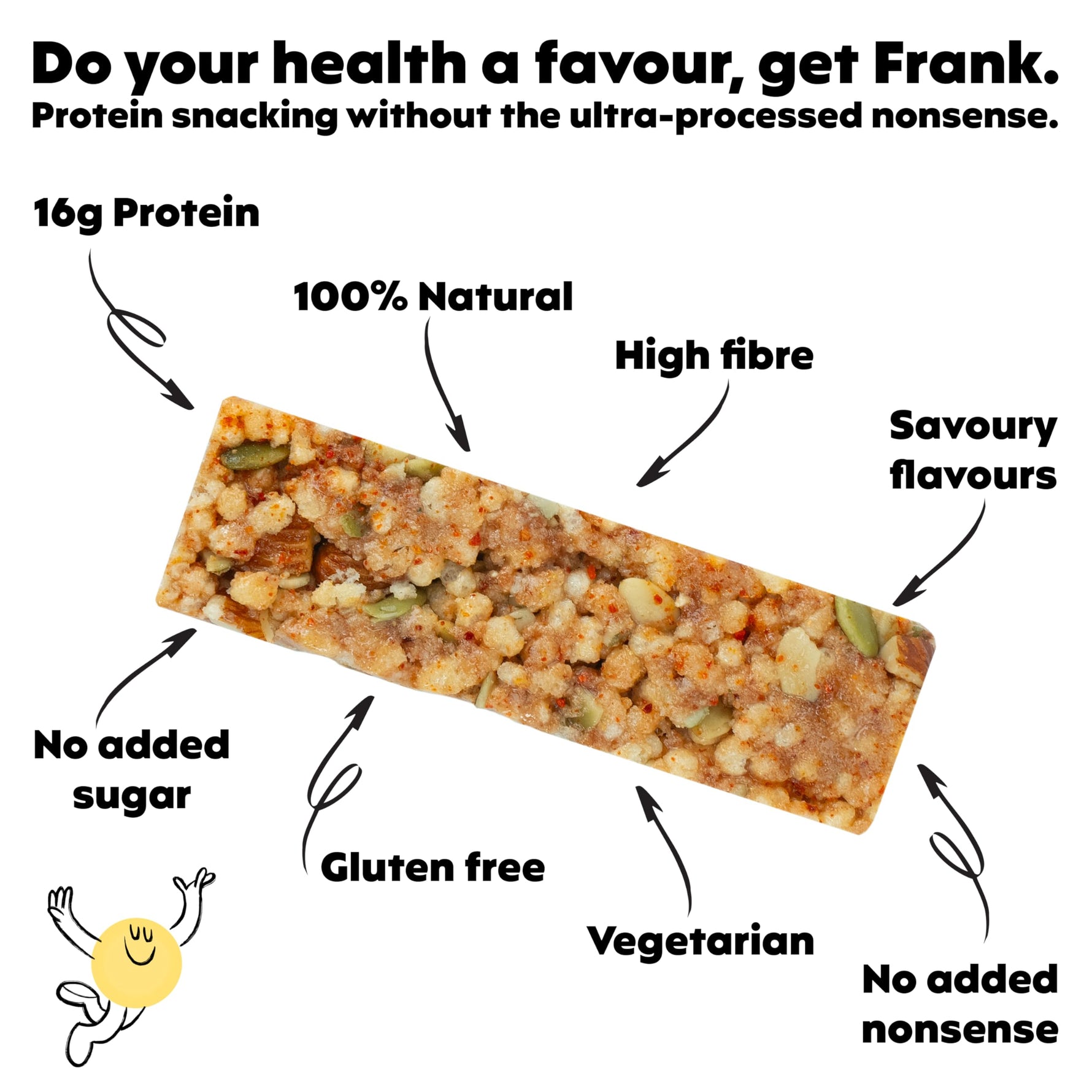 Frank Savoury High Protein Bars - 10 x 50g Multipack