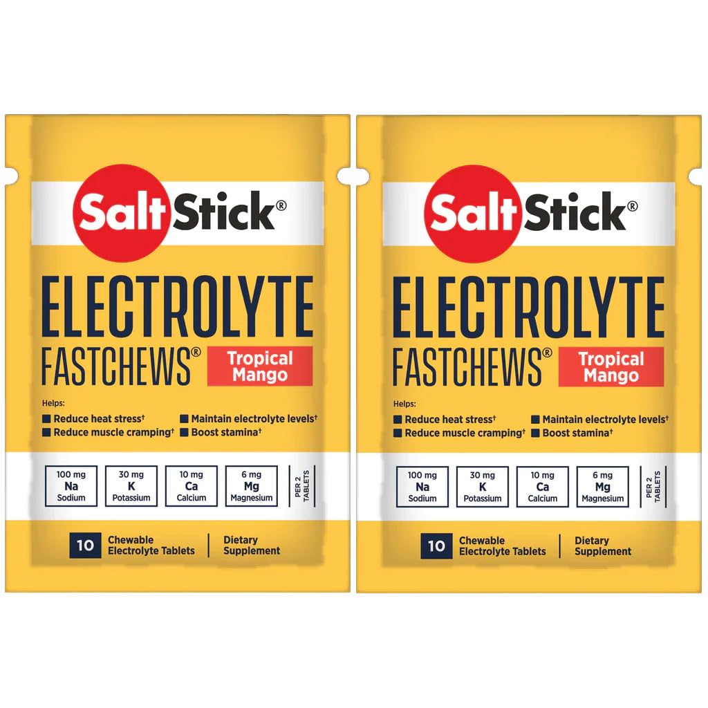 SaltStick Fastchews Electrolyte Replacement - 2 x Packets of 10 Tablets