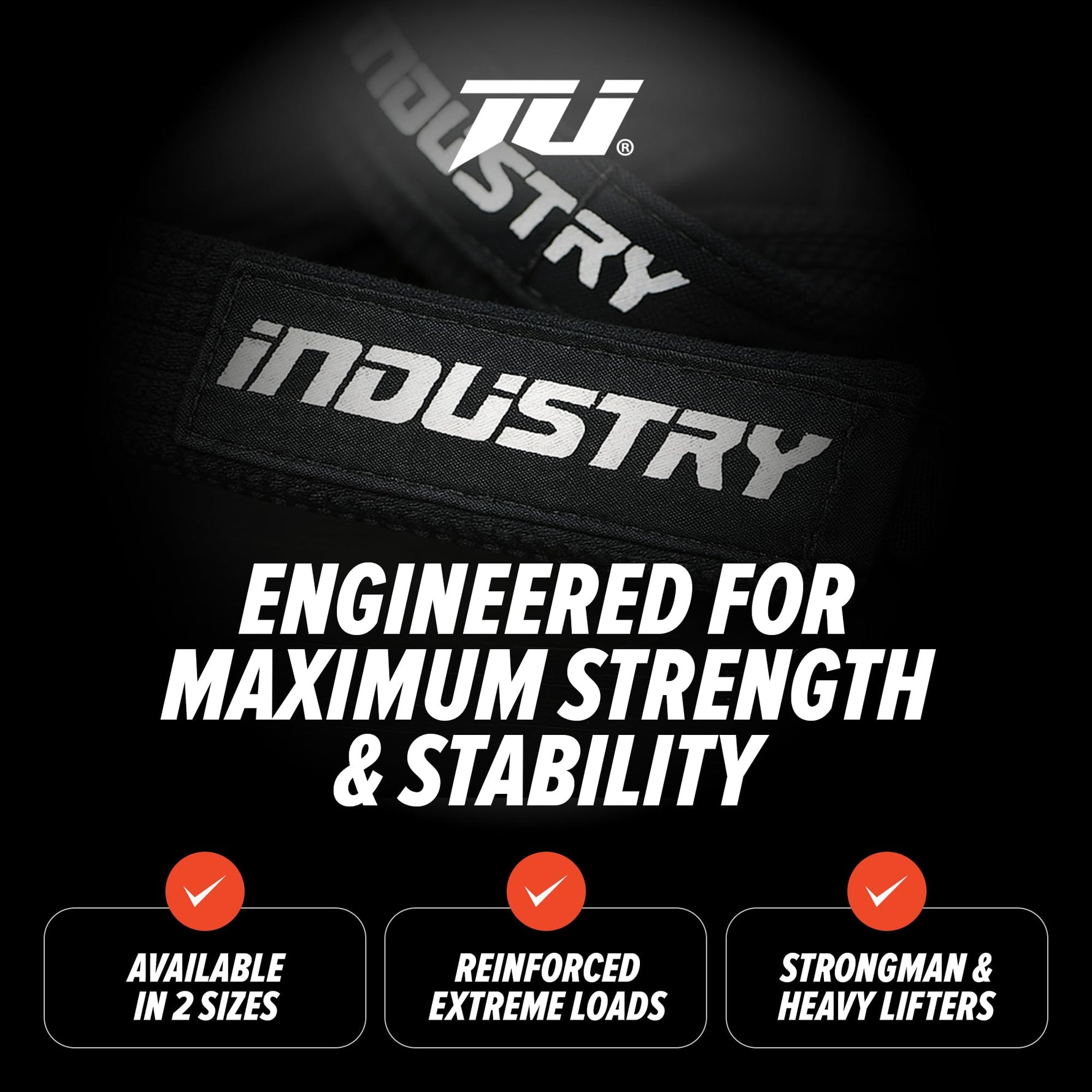 Industry Pro Dual-Ply Lifting Straps - Sold as Pairs