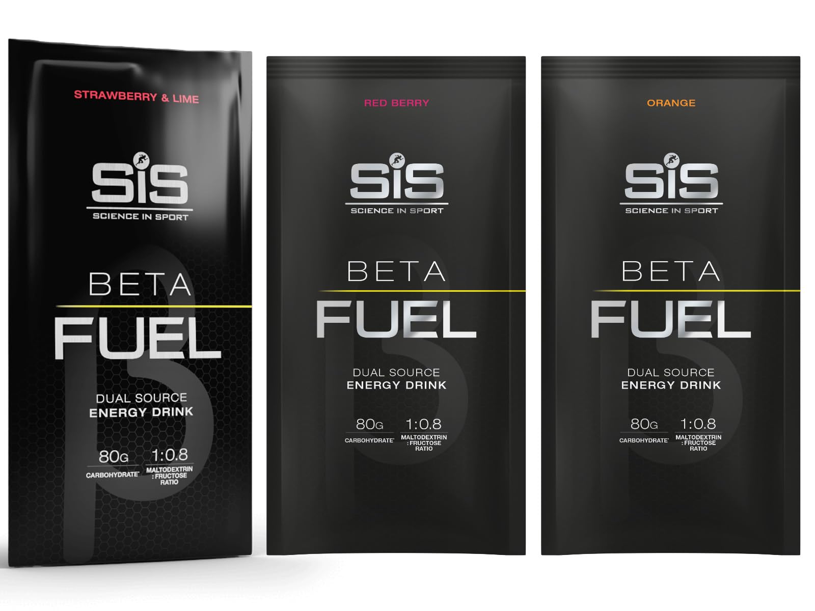 SIS Beta Fuel 80 Dual Source Energy Drink Powder - 80g Carbs Per Serving - Pack of 3 Sachets