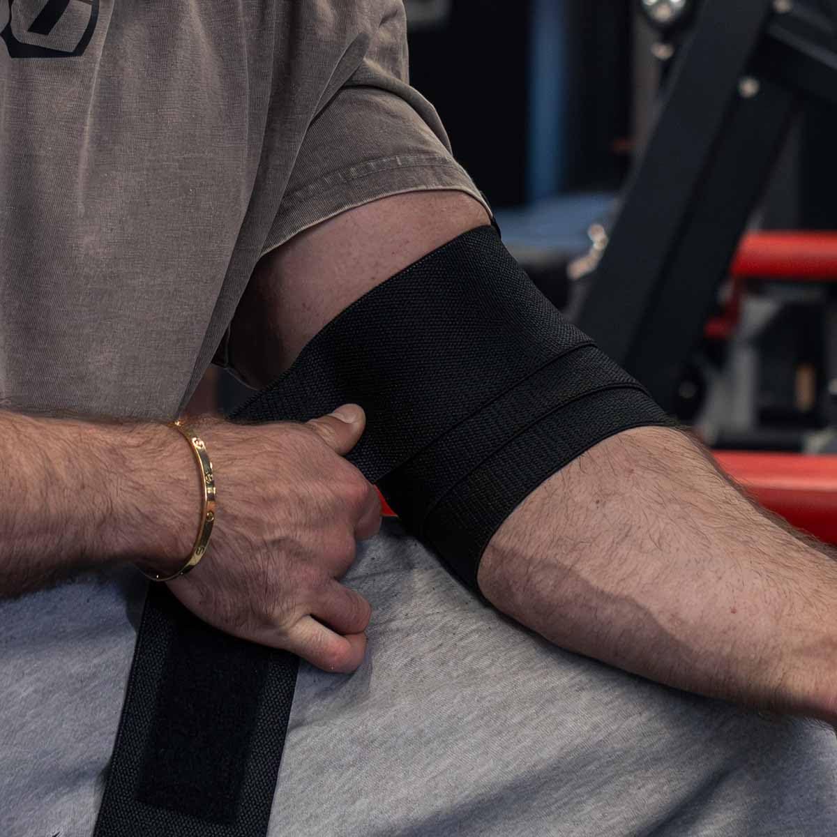 Team Industry Black Elbow Wraps