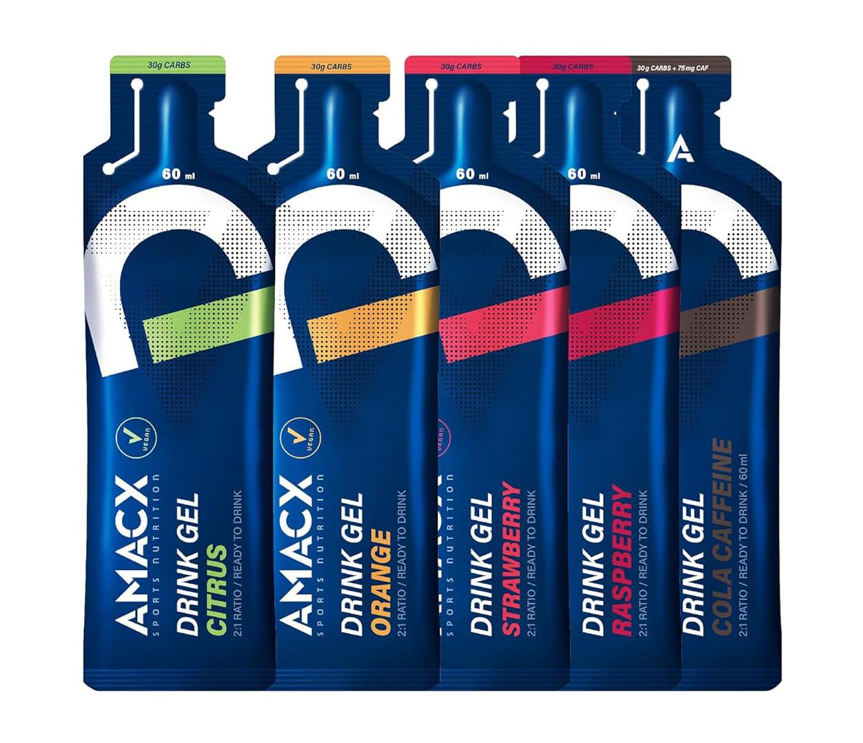Amacx Energy Running Gels - 4 x 60ml