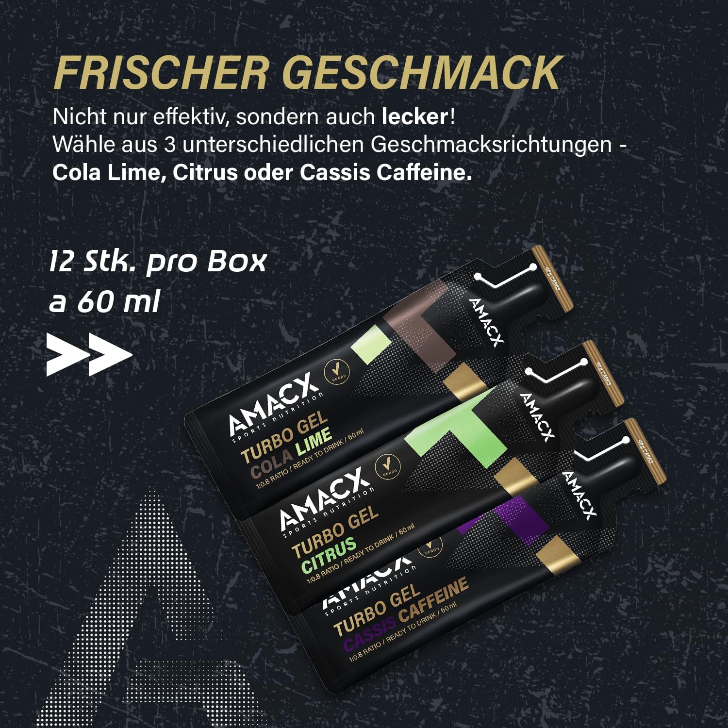 AMACX Turbo Energy Gels - 12 x 60ml