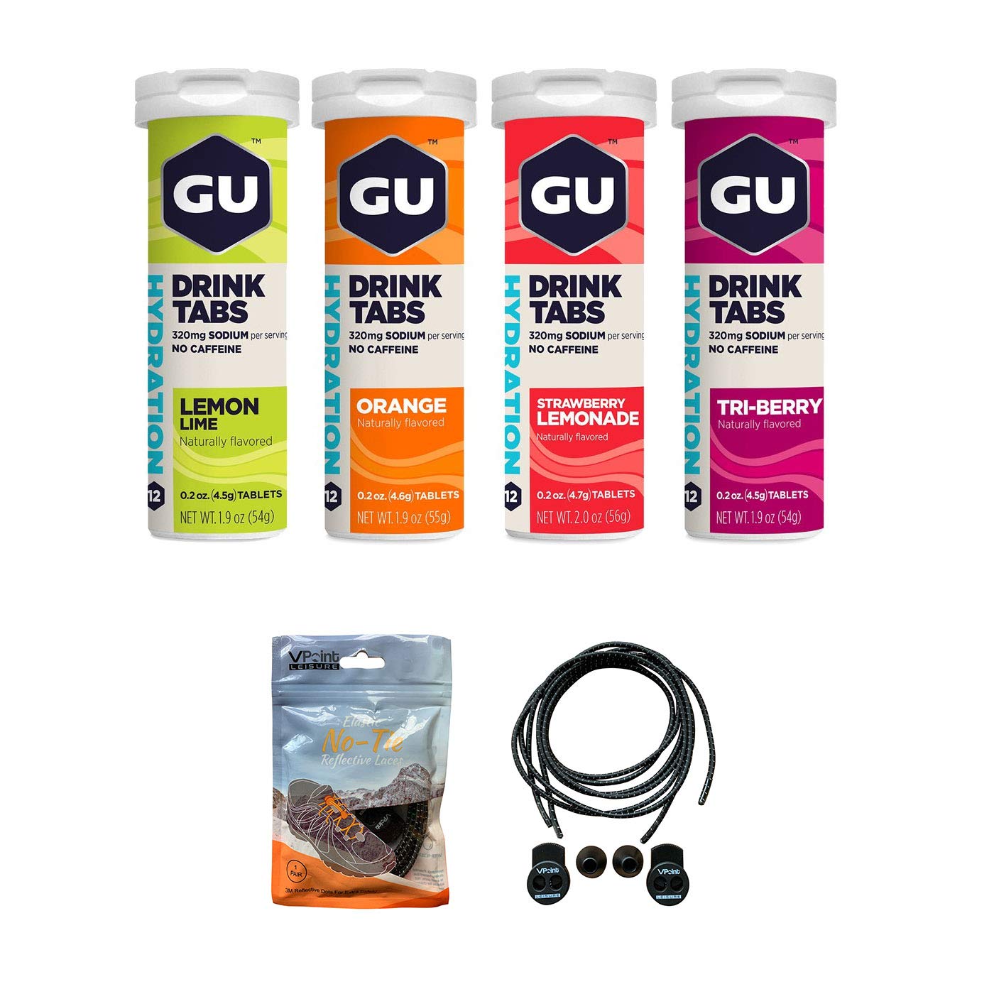 GU Energy Hydration Drink Tabs - 4 Tubes Of Electrolyte Tablets