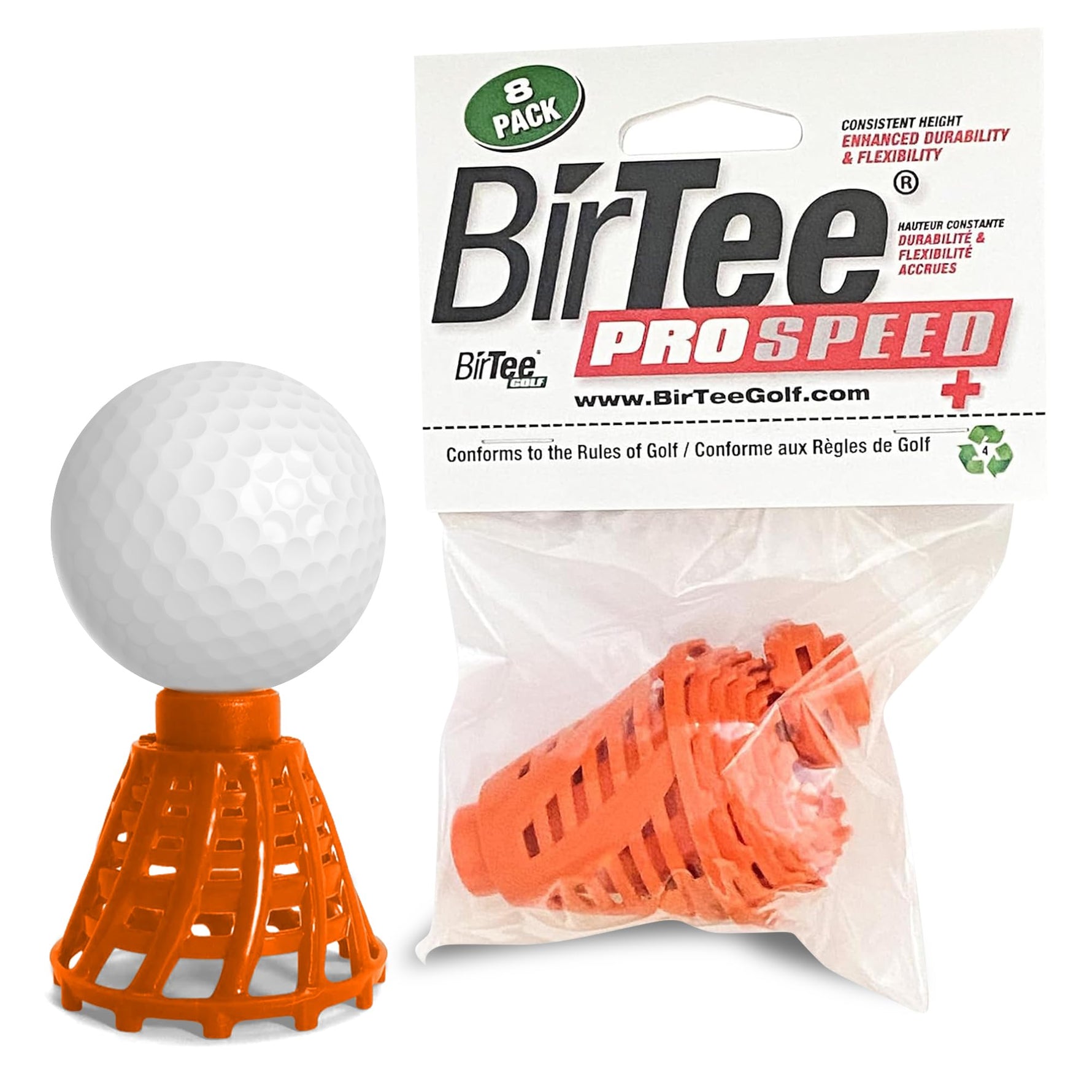 BirTee PRO Speed PLUS Golf Simulator / Winter Tees - 8 Pack
