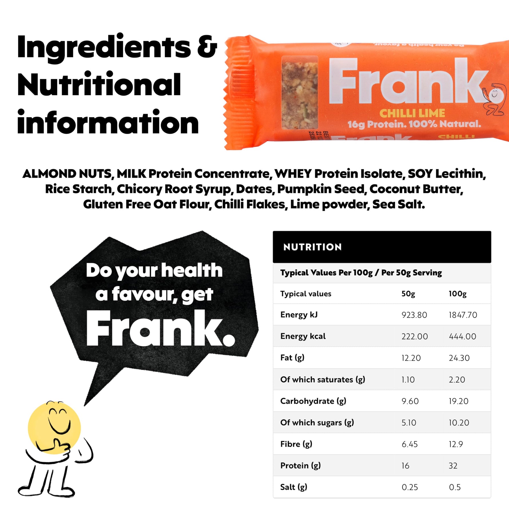 Frank Savoury High Protein Bars - 10 x 50g Multipack