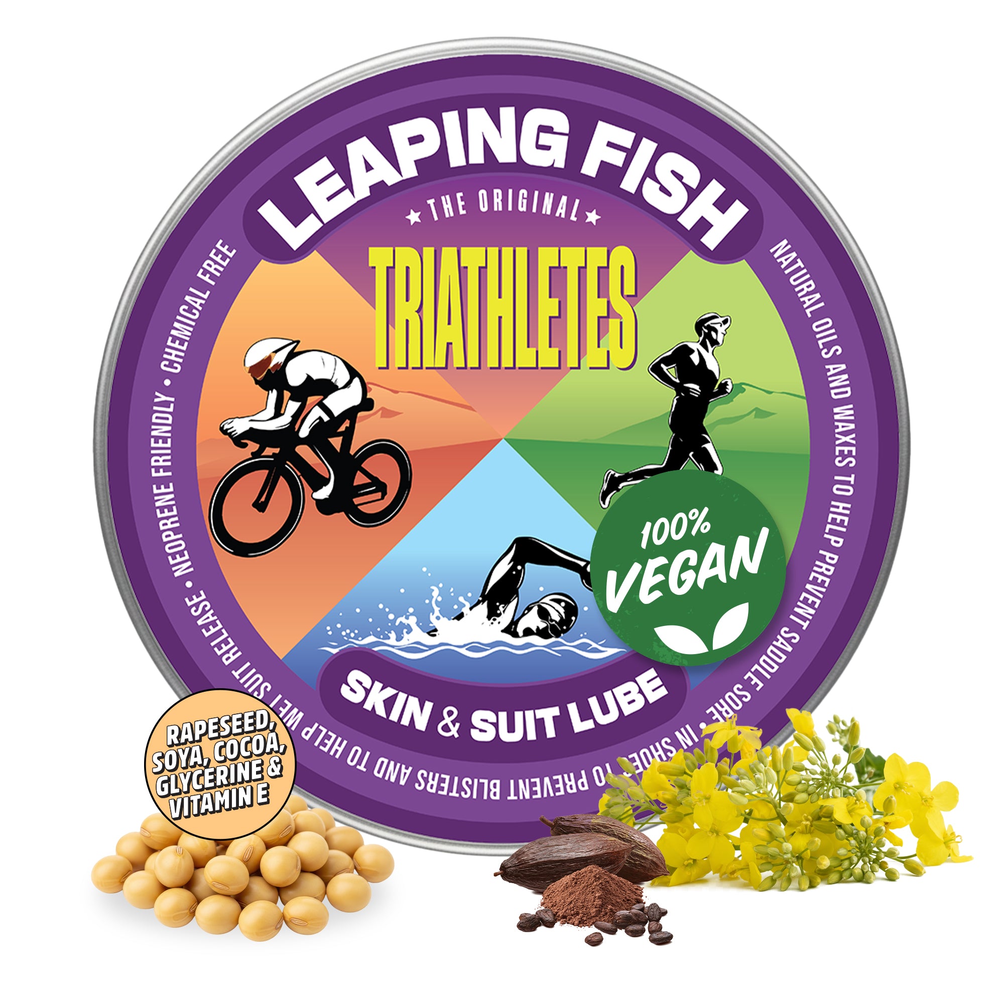 Leaping Fish Triathletes Skin & Suit Lube - 60g Tin