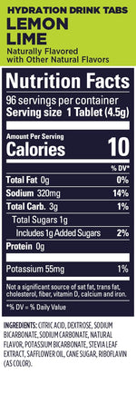 GU Energy Labs Hydration Drink Tablets, Lemon-Lime, 8 Count by GU Energy Labs