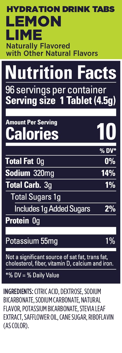 GU Energy Labs Hydration Drink Tablets, Lemon-Lime, 8 Count by GU Energy Labs
