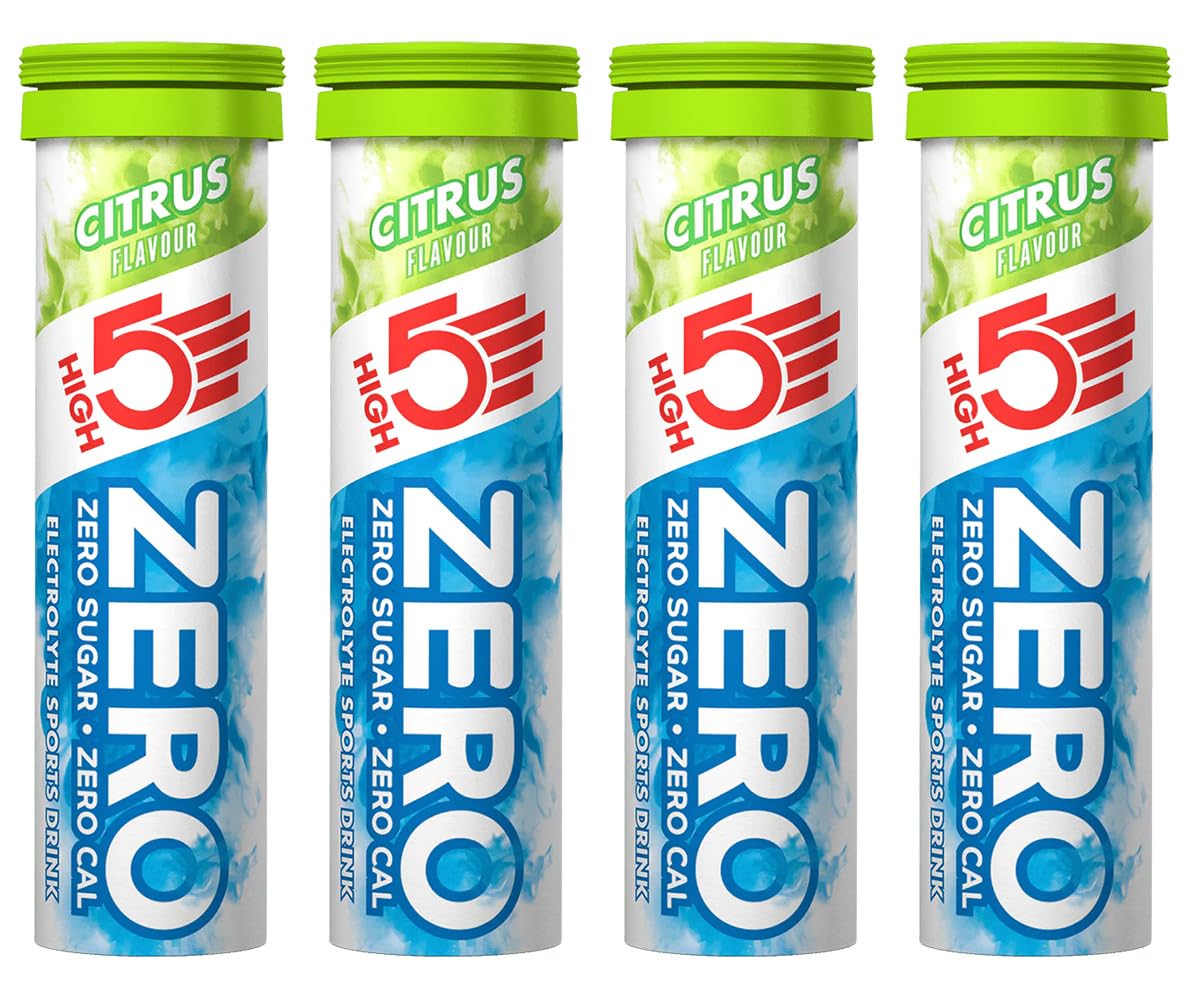 HIGH5 ZERO Hydration Electrolyte Sports Drink Dissolvable Tablets - 10 Tablets Per Tube - 4 x Tubes