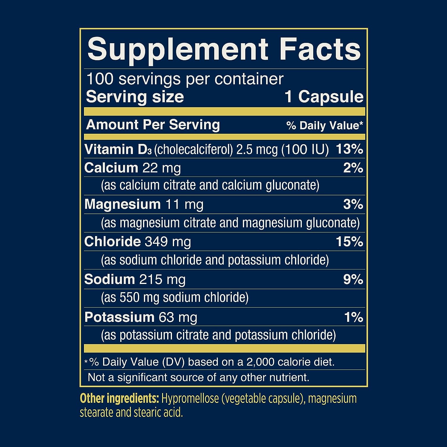 SaltStick Electrolyte Caps - Bottle of 100 Tablets