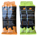 Mountain Fuel Sports Jelly Hydrogel Energy Gel Pouch - 20g of Carbs & Electrolytes - Mineral-Rich Hydration Boost - Vegan, Gluten-Free Performance Fuel - 4 Pack