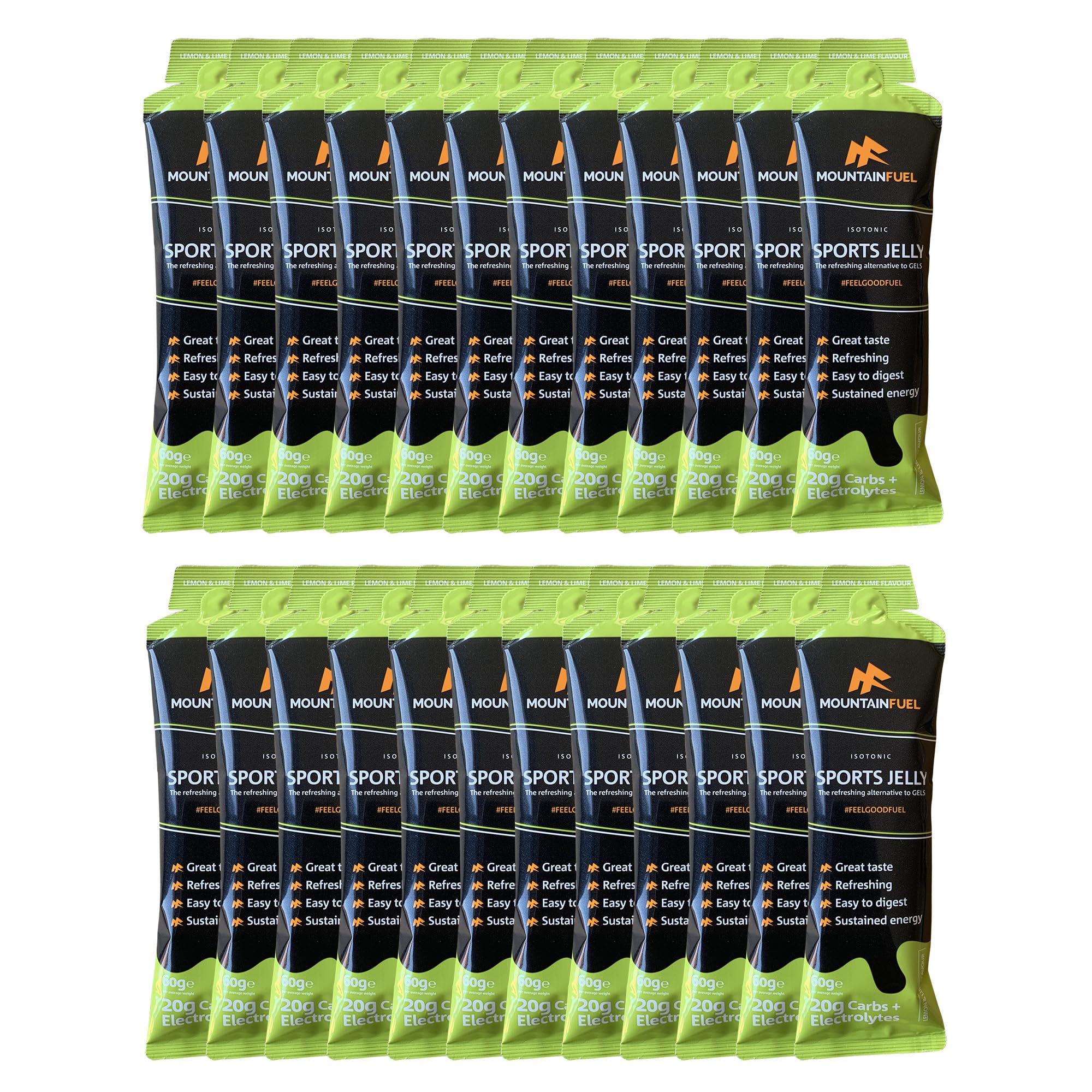 Mountain Fuel Sports Jelly Hydrogel Energy Gel Pouch - Box of 24